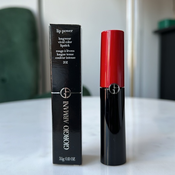 NEW Giorgio Armani Lip Power Long Lasting Lipstick - 202 Grazia brown rose - Picture 4 of 5